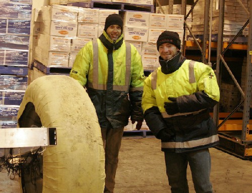 Testing our cart and gear in -38deg C warehouse freezer