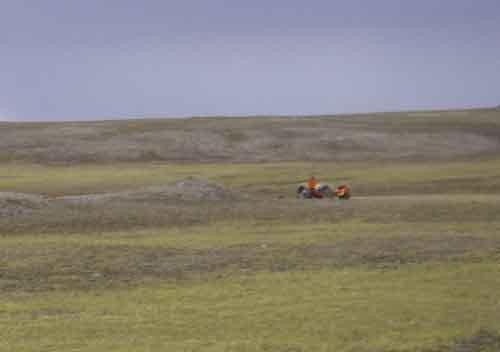 Typical terrain these last few days, rolling hills of tundra