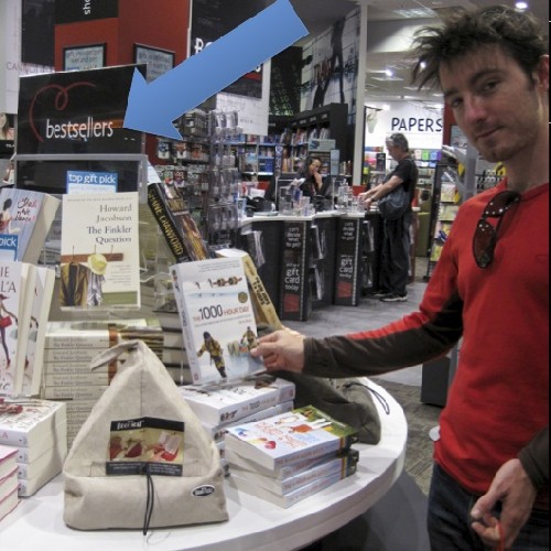 Book on BEST SELLERS table in Borders - Click for full-size.