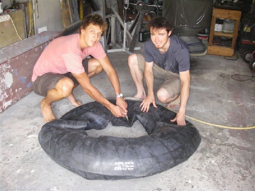 Maybe we can use tractor inner tubes for the wheels!?