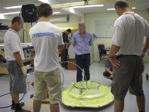 Clark and EMP guys watching the first test rim infuse