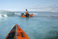 Paddling their PACs past icebergs