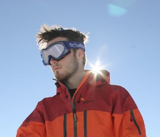 Chris in his Dirty Dog Goggles